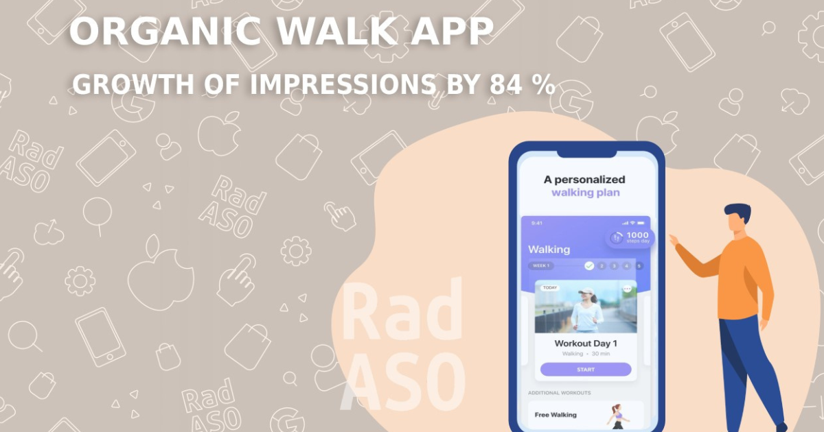 Organic Walk ASO Case Study — Impressions Grew By 83% In 9 Days After The Release
